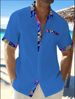 Men's Clothing 2025 Summer Foreign Trade Floral Full Print Short Sleeved Shirt 3D Printing Fashion Beach Shirt_viptrois.com