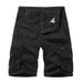 Premium Products Washed Cotton 2025 Summer New Product Plus Size Men's Five Quarter Pants With Multiple Pockets Solid Color Casual Shorts_viptrois.com