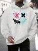 Men's Autumn And Winter Casual Fashionable Loose Hooded Sweatshirt With Smiling Face Pattern Printed Warm Long Sleeved Pullover_viptrois.com