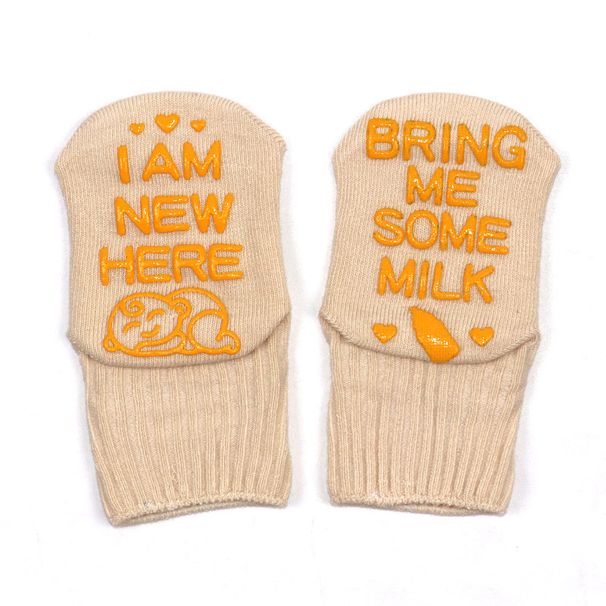 0 3 years old baby socks cross border medium tube parent child socks cotton socks sole letter dotted creative floor socks_viptrois.com