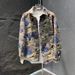 Autumn New Retro Dovetail-colored Woven Jacquard Lapel Jacket Men's Fashion Versatile Loose Couple Casual Jacket_viptrois.com