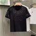 Fashion Light Luxury Men's T-Shirt Short Sleeve Star Print Diamond High End Half Sleeved Top_viptrois.com