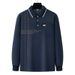 Dad's Long Sleeve T-Shirt Men's Spring And Autumn Casual Polo Shirt Cotton Turn-Down Collar Clothing Factory Wholesale_viptrois.com