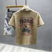 Fashion Trendy Brand Short-sleeved T-shirt Men's 2025 Summer New Loose Half-sleeved Casual Versatile Handsome Crew Neck Top_viptrois.com