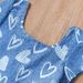 Mother & Kids INS Girls Summer Denim Print Jumpsuit Love Pattern Jumpsuit_viptrois.com
