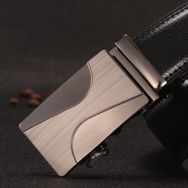 Men's Genuine Leather Belt With Automatic Buckle, Waist Belt, Cowhide, Best-selling, Casual And Business Belt For Trousers._viptrois.com