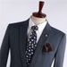 Men's Slim Fit Blue Stripe Suit Set Formal Blazer & Trousers For Wedding, Business & Office Wear_viptrois.com