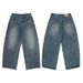 Men's Clothing American High Street Wide Leg Curved Jeans Men's Washed Wide Leg Distressed Banana Pants Straight Leg Pants_viptrois.com