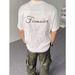 Men's Heavyweight Cotton T-Shirt 3D Embroidered Lettering American High Street Style Summer Loose Fit Short Sleeve Top_viptrois.com