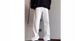 American White Micro-pull Jeans Men's 2024 Autumn And Winter New Trendy Brand Versatile High Street Bell Pants Loose Straight-leg Pants_viptrois.com