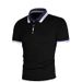 Men's Summer Stitching Contrast Color Polo Shirt Short Sleeved Sports Fashion Youth T-Shirt_viptrois.com