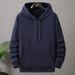 Pure Fleece-Lined Pullover Hoodie Plus Size Loose Fit Men's Super Soft Comfortable Winter_viptrois.com