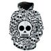 Pure Halloween Christmas Trick-or-Treat Green Men's 3D Digital Print Casual Skull Pullover Sweatshirt_viptrois.com