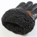 Warm gloves men's fleece thickened PU leather gloves fashion classic open smile gloves outdoor riding windproof and coldproof_viptrois.com