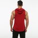 Pure Cross-Border Men's Fitness Sports Stretchy Hooded Sleeveless Round Hem Sweatshirt One-Piece Dropshipping_viptrois.com