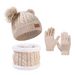 Kids'scarf, hat & glove sets Children's hat gloves bib set twist children's autumn and winter knitting hairball yarn_viptrois.com