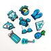 Cute Blue Series Shoes Flower Shoe Buckle Soft Glue DIY Personality Cartoon_viptrois.com