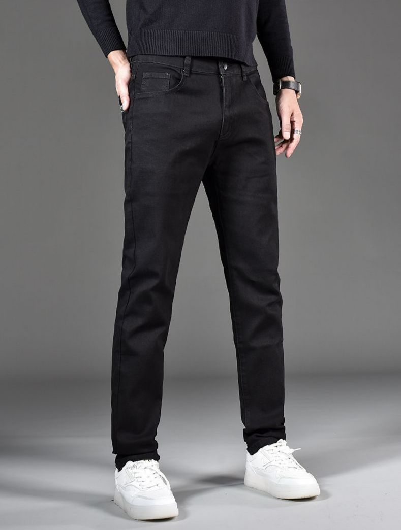 Men's Clothing Spring And Autumn Jeans Men's Slim Straight Trousers Summer New Elastic Casual Pants Men_viptrois.com