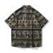Men's Clothing Casual Printed Short Sleeved Shirt Beach Style Ice Silk Drape Loose Shirt_viptrois.com