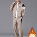 Men's Clothing Casual Sports Suit Autumn And Winter Trendy Cardigan Jacket Men's Plus Velvet Set With Handsome Teenagers Clothes_viptrois.com