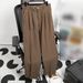 Men's Clothing Ice Silk Casual Pants High Street Handsome Trendy Black Summer Straight Mopping Suit Pants_viptrois.com