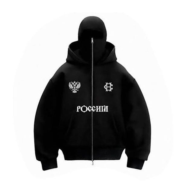 Velvet Double Hat Hooded Sweatshirt For Men And Women, Autumn And Winter New Style, Loose Y2K Hooded Jacket_viptrois.com