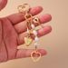New Creative Moon Star Starfish Keychain Fashion Key Pearl Beaded Love Key Ring Backpack Pendant_viptrois.com