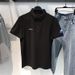 Men's Clothing Sleeved T Shirt Business Casual Slim Fashion Lapel Half Sleeved Polo Shirt_viptrois.com