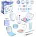 Mother & Kids Heart-Shaped Mirror Perfume Bottle Pretend Play Makeup Set For Little Princesses – Role Play Dress-Up Toy For Girls (Pink/Blue/Black)_viptrois.com