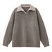 Old Money Two-Piece Turn-Down Sweater For Men, Autumn And Winter Style, High-End Polo Collar Knitwear, Warm_viptrois.com