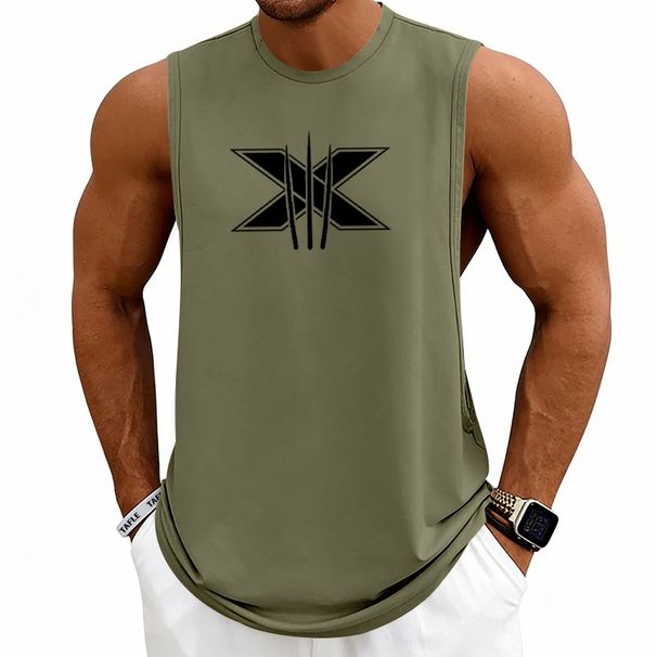 Men's Clothing Tops & Tees Muscle Fitness Sports Vest For Men Summer Breathable Gym Loose Sleeveless Top American Style_viptrois.com