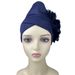 Women's Hijab hat exaggerated hat air layer side large flower hat Muslim hat Baotou hat_viptrois.com