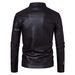 Men's Clothing New European Size Spring And Autumn Stand Up Collar Casual Men's Leather Business Leather Jacket Motorcycle Suit Coat_viptrois.com