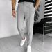 Men's Waffle Knit Jogger Pants - Breathable Cotton Blend Drawstring Casual Trousers For Gym & Streetwear (Black/White/Grey/Khaki/Navy, S-XXL)_viptrois.com