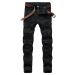 Men's Men Slim Mens Trousers Zipper Red Hole Pencil Pants Denim Jeans For Man Straight Full Length T221102_viptrois.com