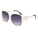 Metal Single Beam Large Frame Oval Sunglasses For Women Retro Simple European And American Ins Street Shooting Beach Sunshade Sunglasses Trend_viptrois.com