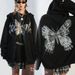 Kids' Clothing Big Butterfly Zipper Sweatshirt White Street Fashion Casual Jacket_viptrois.com