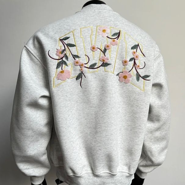 Unisex Vintage Embroidered Hoodie - Heavyweight Streetwear Pullover For Men & Women (Retro Lettering Design)_viptrois.com