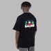 Heavy High Street Trendy Brand T-shirt Short-sleeved Men's Enlarged Five-quarter-sleeved Pure Cotton Couple Printed Men's Clothing Summer_viptrois.com