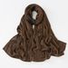 Apparel Accessories High Grade Bright Silk Long Scarf Ethnic Shawl Polyester Muslim Breathable Female Headscarf Hemming Scarf_viptrois.com