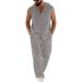 Men's Summer Hawaiian Vacation Casual Loose Fit Hooded Shirt With Pants Set Sleeveless Beachwear_viptrois.com