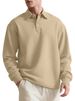 Men's Clothing Texture Jacquard Solid Color Men's Long Sleeved Polo Shirt Foreign Trade Button New Lapel Loose Sweatshirt_viptrois.com