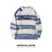 Men's Casual Knit Sweater Oversized Pullover Japanese Style Color Block Long Sleeve Winter Warm Crewneck Jumper_viptrois.com
