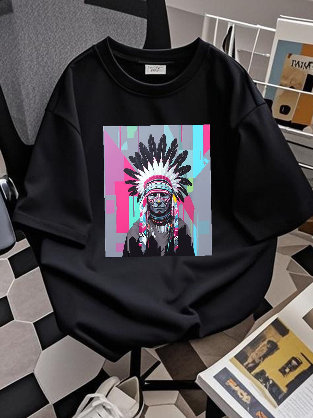 Chief Spotted Elder Lakota Sioux Native Indian Aesthetic T-Shirt Size S-5XL Stylish Comfortable Versatile Streetwear Soft Top For Everyday Wear_viptrois.com