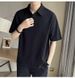 Men's Clothing Short Sleeved T Shirt Men's Polo Shirt High End Summer Trend Retro Loose Style With Collar And Short Sleeves_viptrois.com