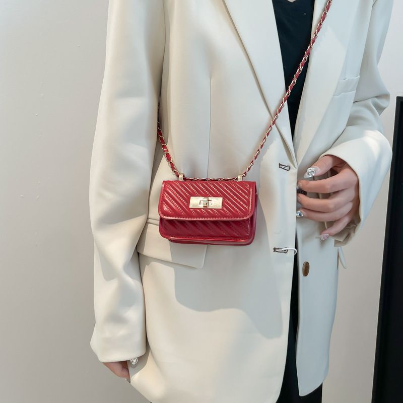 Women's Bags Fashion Chain Versatile Small Square Bag Personality Mini Casual Shoulder Crossbody Commuter Small Bag_viptrois.com