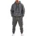 Men's Fleece Zip-Up Hoodie & Cargo Jogger Set – Utility Streetwear (Black/Gray/Navy/Khaki, S-XXXL)_viptrois.com
