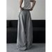 Men's Streetwear Baggy Cargo Pants With Wide Leg & Structural Tailoring – Casual High Waist Sweatpants In Grey & Black_viptrois.com