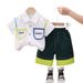 Boys' Color Blocked Pocket Shirt Short Sleeve 2025 New Korean Handsome Set For Children, Two Piece Set, Baby Cool_viptrois.com