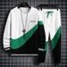 Men's Clothing New autumn sweatshirt men's casual loose style tops men's color matching round neck pullover long sleeve T shirt_viptrois.com